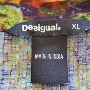 Desigual Vibrant Floral Button Down Shirt